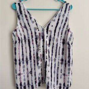 The Limited Purple and White Sleeveless Tank Top
